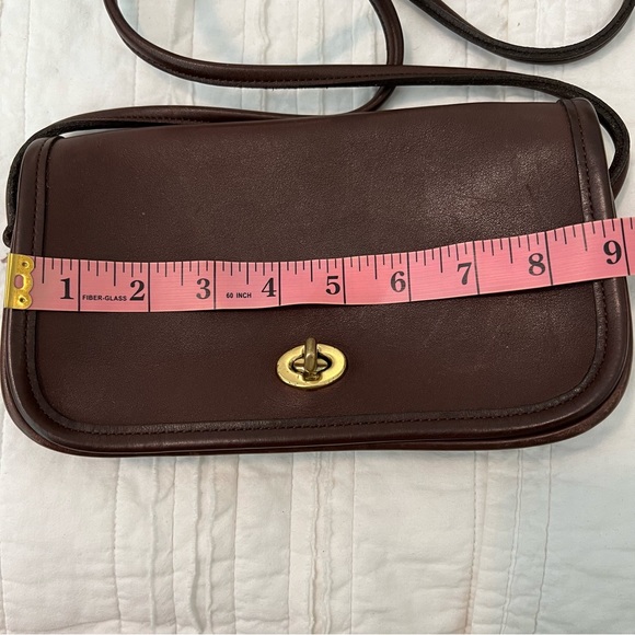 Vintage COACH 1999 Dinky Bag Purse Genuine Leather Dark Brown USA MADE - Picture 15 of 16